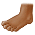 🦶🏾 foot: medium-dark skin tone display on Samsung